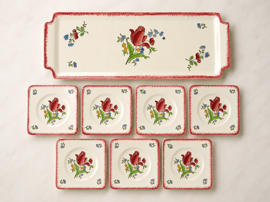 French Gien ceramic set