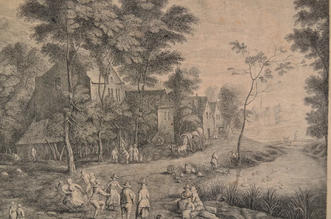 Historic engraving on paper